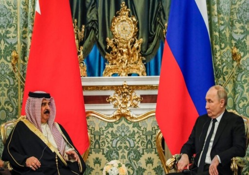 بوتين يستقبل ملك البحرين في موسكو والأخير يدعوه لحضور مؤتمر السلام القادم