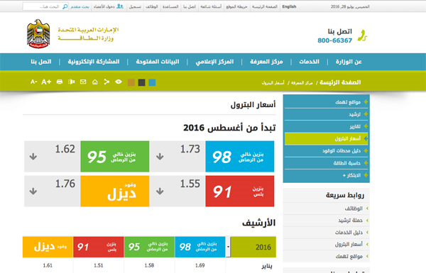 انخفاض أسعار الوقود في أغسطس