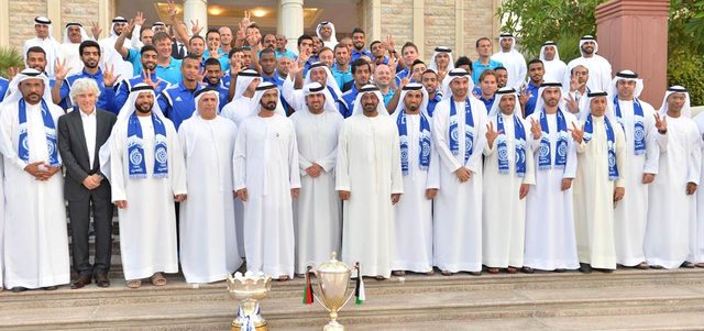 محمد بن راشـــد يستقبل بطل الكأس فريق النصر